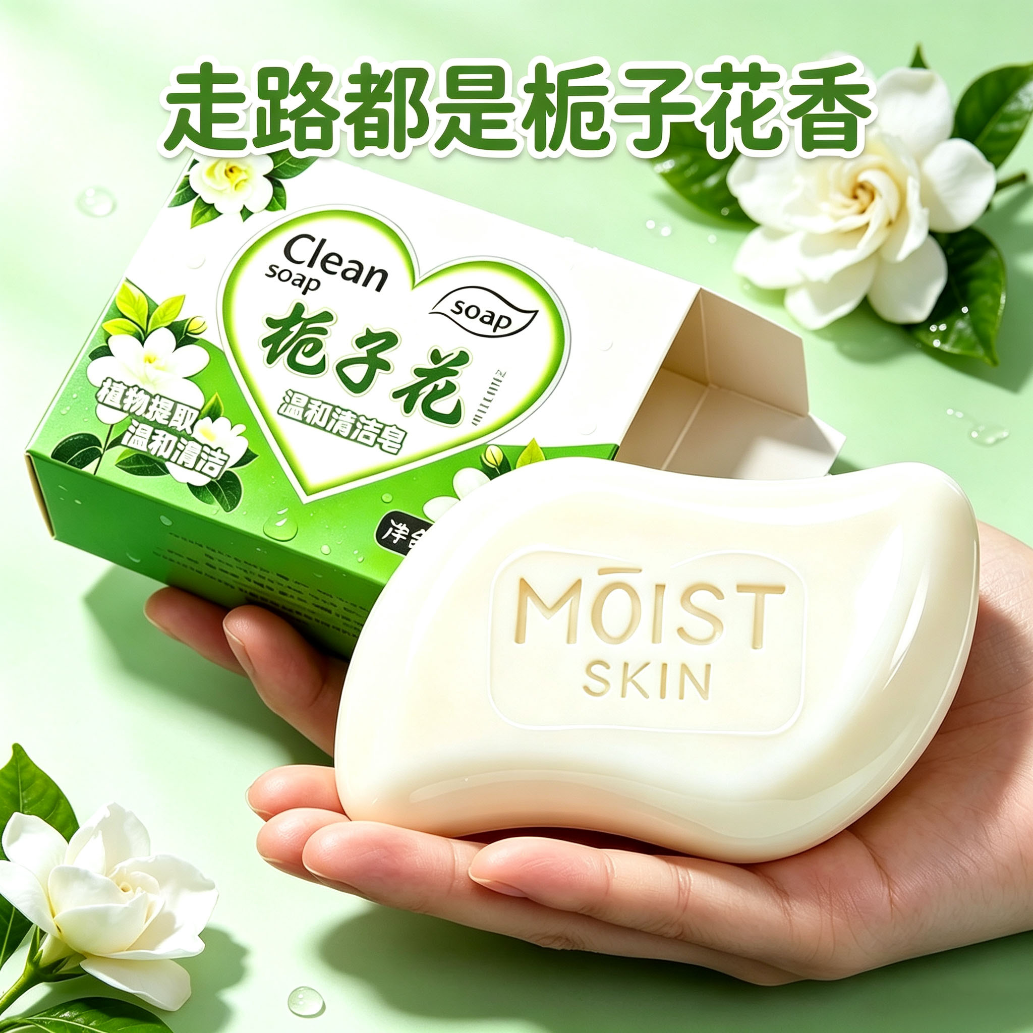 栀子花香氛持久留香洗脸沐浴洗澡洗手香皂控油润肤清洁香水手工皂