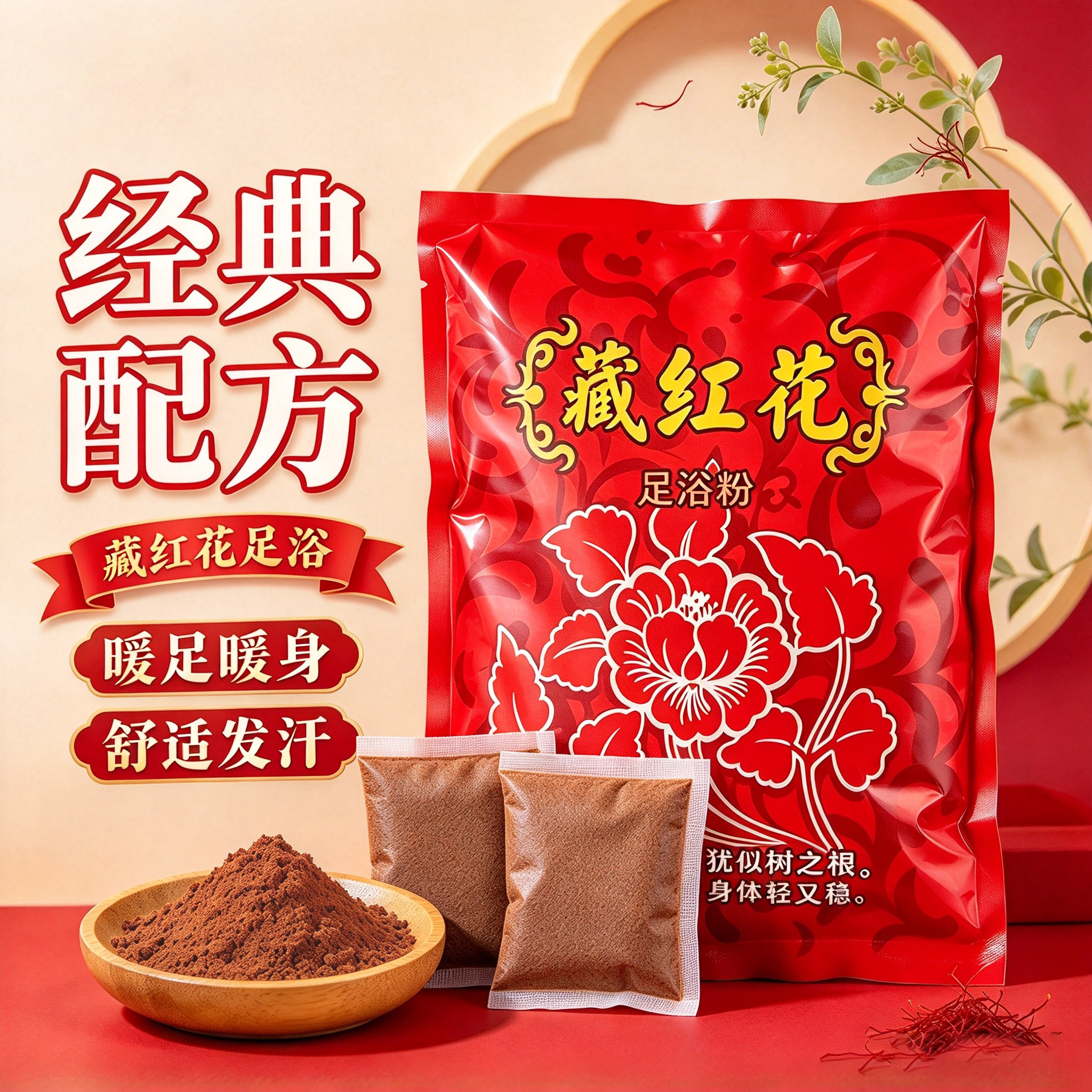 藏红花艾草泡脚药足浴粉