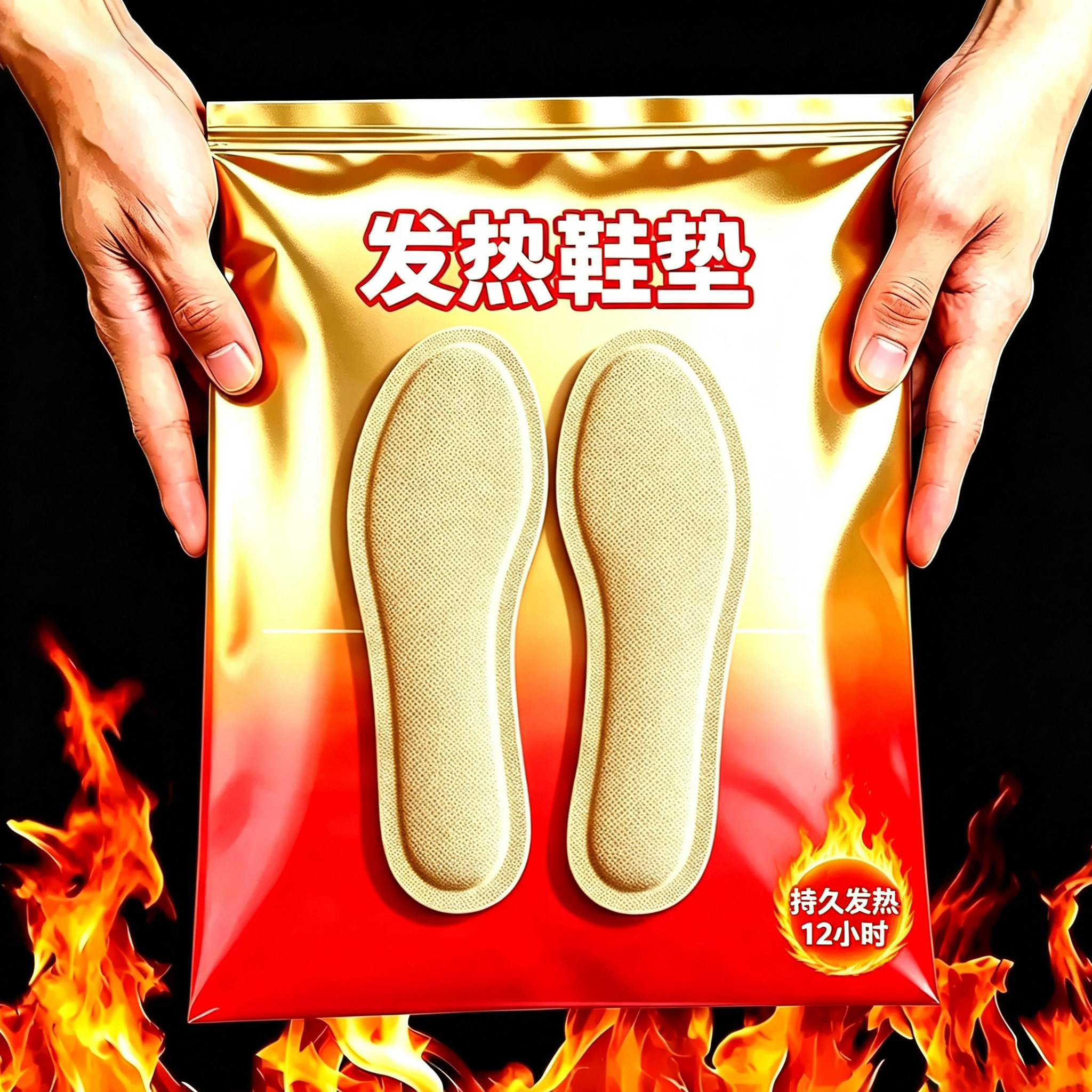 冬季男女通用自发热鞋垫持久暖足防寒保暖户外出行上学上班暖脚垫