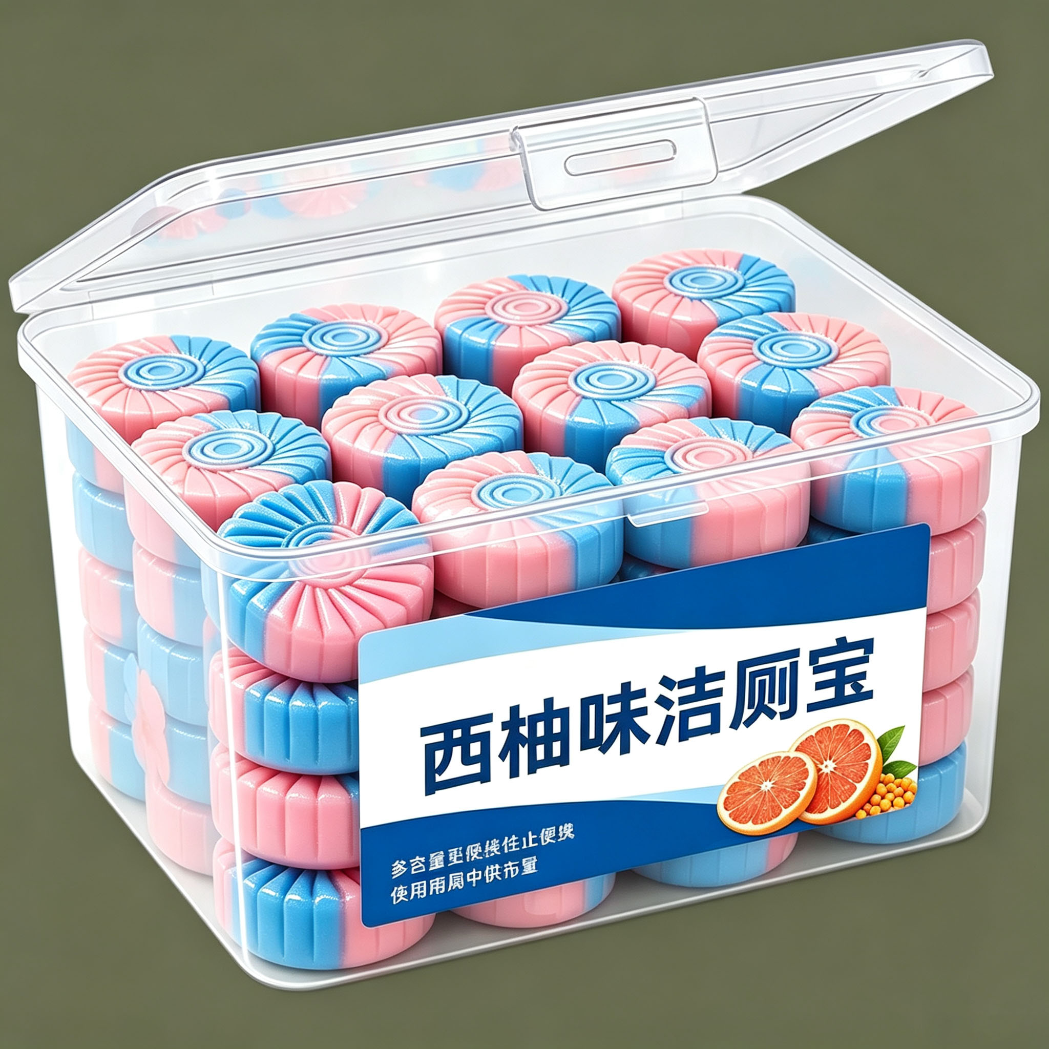【西柚清香洁厕宝】除垢除臭厕所洁厕宝蓝泡泡马桶果香型洁厕灵