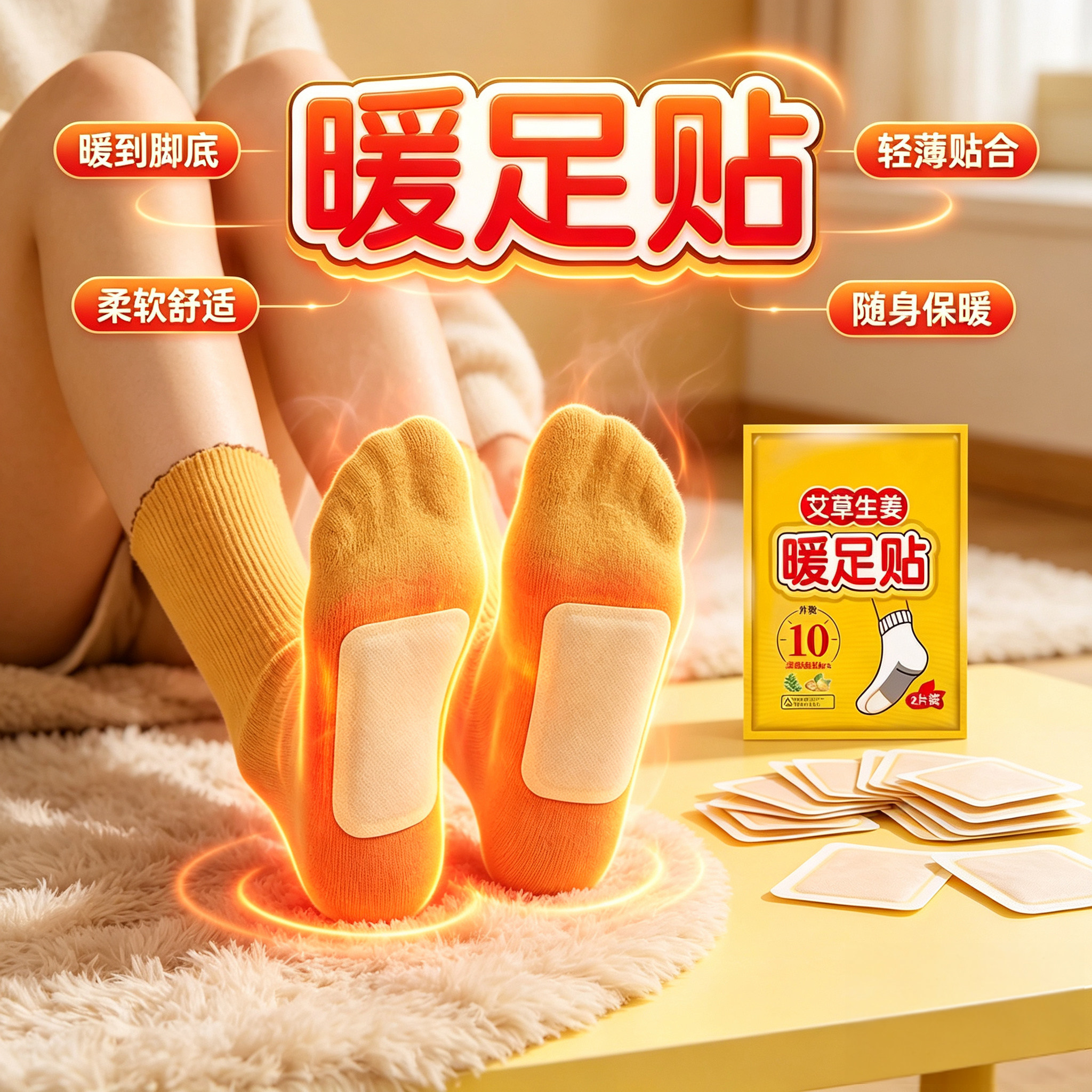 暖脚贴可行走足热贴暖脚垫