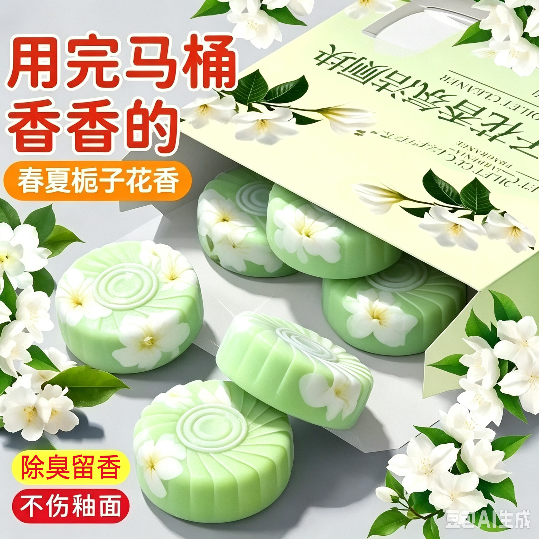 栀子花香洁厕灵马桶厕所卫生间