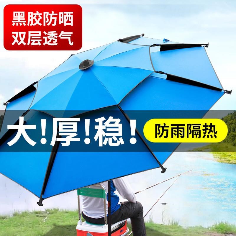 钓鱼伞大钓伞万向三折叠便携防晒防C暴雨三节短节遮阳地插轻便雨图片