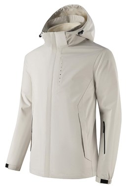 冬季可拆卸两件套抓绒内胆黑白色加绒防水防风多功能户外开衫外套