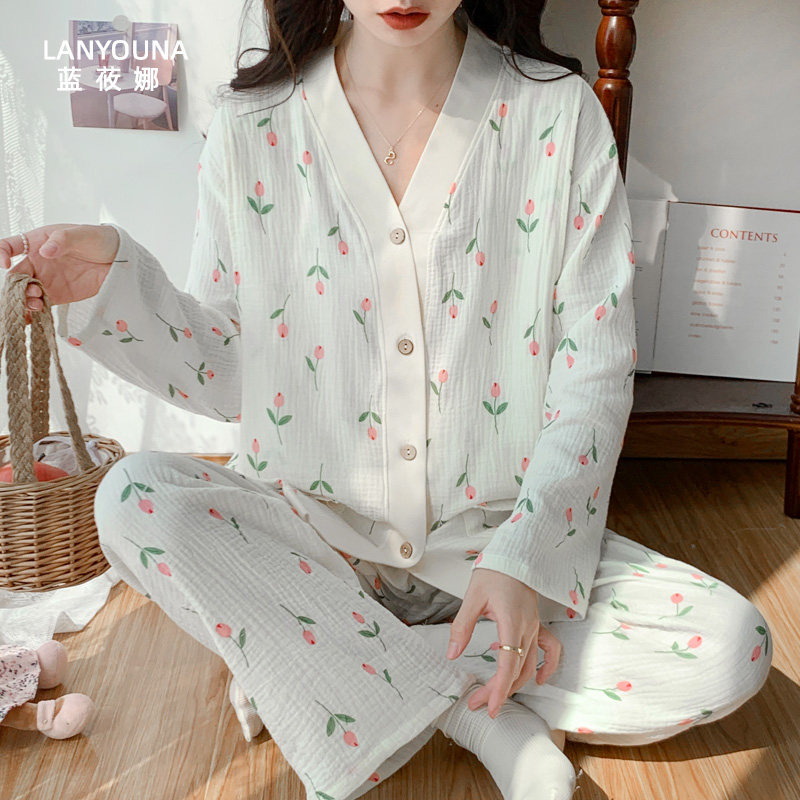 纯棉纱布月子服春夏薄款哺乳睡衣5月份6孕妇春季产后喂奶家居服女,孕妇装/孕产妇用品/营养,家居服套装,淘宝优惠券,粉丝福利购,淘宝优惠卷