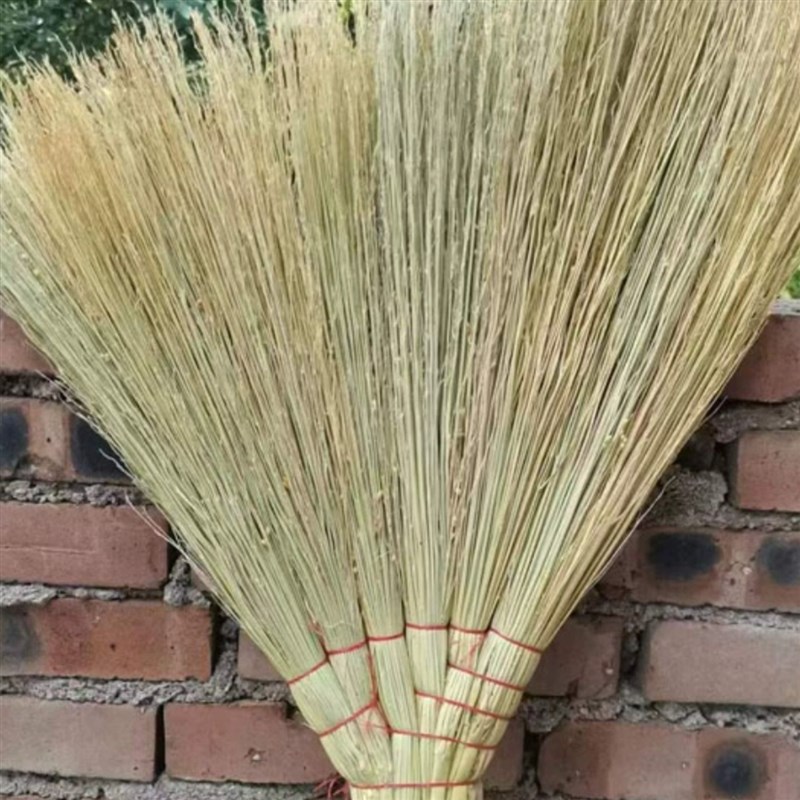 纯手工高粱苗扫把高n粱穗笤帚 老式扫帚单个扫地笤帚家用学校工厂