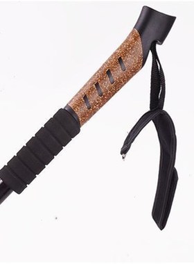 北欧式直握柄专业健走杖 超轻越野徒步棍 持杖行走伸缩登山手杖杆