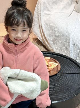 初中生校服神器棉衣内胆冬季内搭保暖抓绒中小童青少年奥粒绒加厚