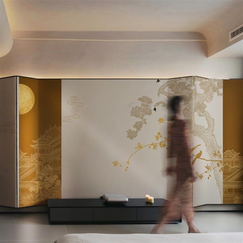新中式迎客松浮雕壁布酒店前台背景墙纸饭店走廊设计装修包间墙布,家装主材,定制壁画,淘宝优惠券,粉丝福利购,淘宝优惠卷