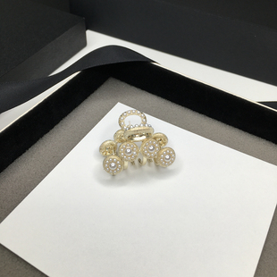 小号抓夹合金珍珠夹子发卡简约气质韩国发抓发饰后脑勺发夹抓子女