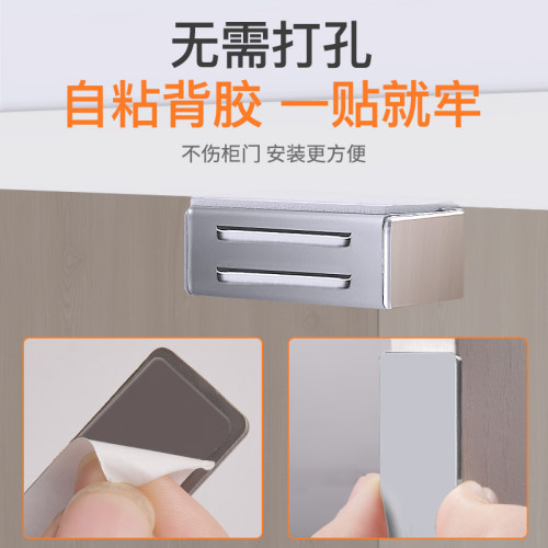 锁橱柜子锁推拉衣柜门磁吸合器z碰珠门贴片强磁铁石关门吸神器卡