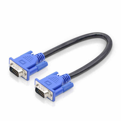 VGA短线3+9连接线电脑显示器视频延长线满PIN15针QVGA数据线03米
