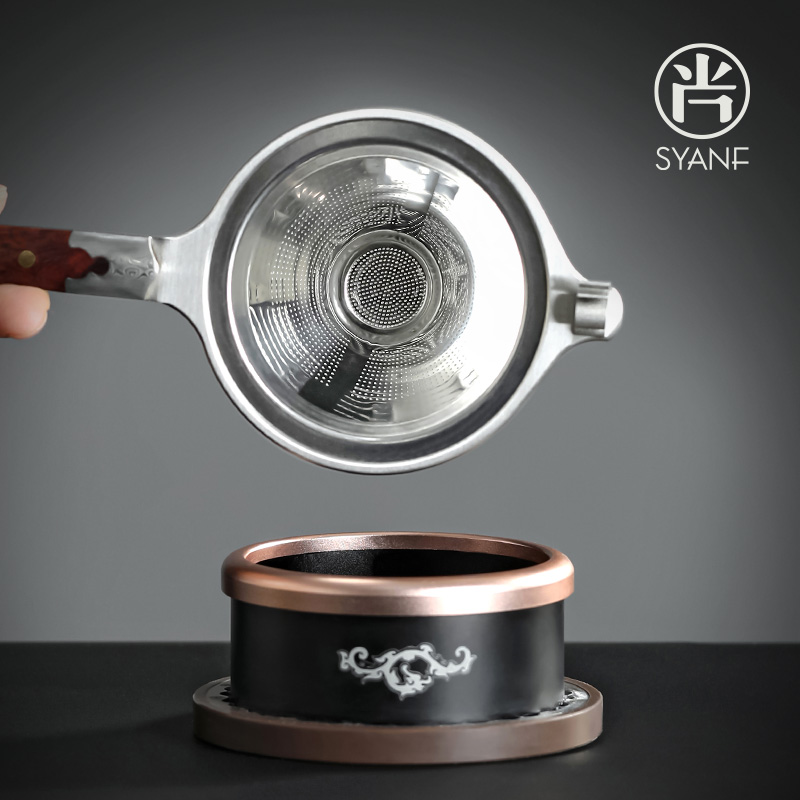 茶漏滤茶器高档大马士革钢茶叶过滤器公道杯过滤网茶具配件用品大