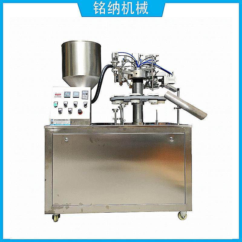 牙膏凝胶护手霜睫毛胶水齿轮油自动灌装封尾机广州铭纳