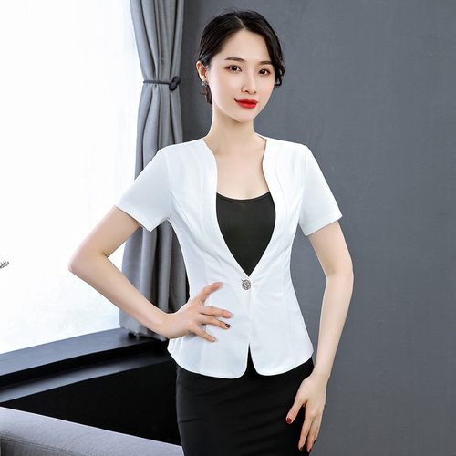 技师服沐足店新款气质修身三件套空姐制服职业套装足浴按摩工衣女