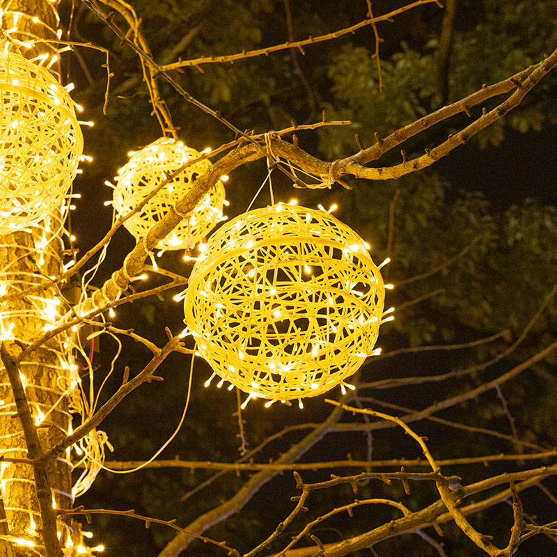 户外防水LED工程氛围灯藤球装饰灯彩灯闪灯串灯满天星树灯星星灯