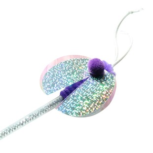 一织猫 夏日花园系列昆虫逗猫棒 金龟子蝴蝶蜻蜓响声亮片猫玩具