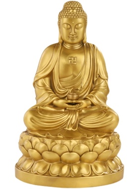 纯铜如来佛祖像释迦摩尼铜像大日如来大号释迦牟尼佛像家居摆件