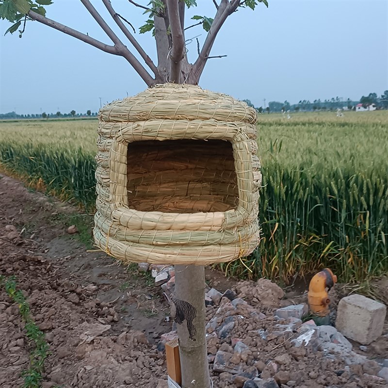 稻草编织鸟窝鸟巢装饰户外燕子窝鸟屋房子繁殖保暖冬天悬挂式大号