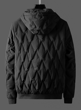 冬季加厚保暖羽绒套装两件套男 高端压胶休闲连帽时尚羽绒服套装