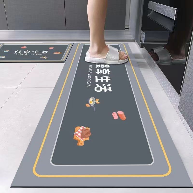 硅藻泥地垫厨房地毯家用吸水吸油软垫可擦免洗防滑垫门口耐脏脚垫