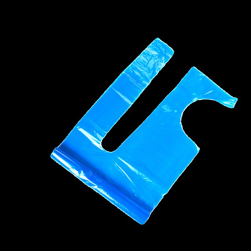 一次性围裙100条长带袖蓝白色儿童大人CPE材质加厚厂家发货邮