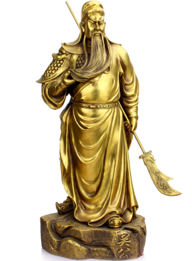 厚德居 纯铜关公铜像武财神开业礼品送摆件工艺品