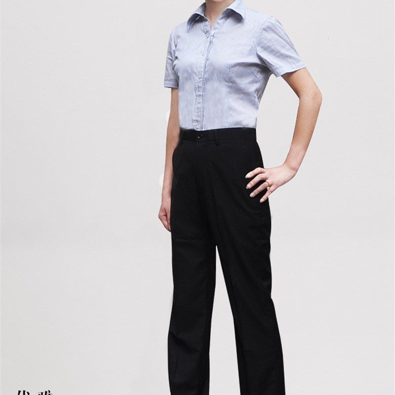 女西裤职业装工装裤大码修身西装裤女修身正装高腰直筒裤长裤免烫