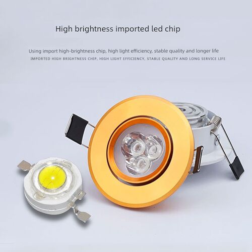超薄led小射灯嵌入式小孔可调角度天花筒灯3W开孔60mm5.5cm6公分