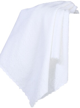 加厚美容院酒店宾馆洗浴足疗用白色毛巾35*75长吸水不掉毛包头柔