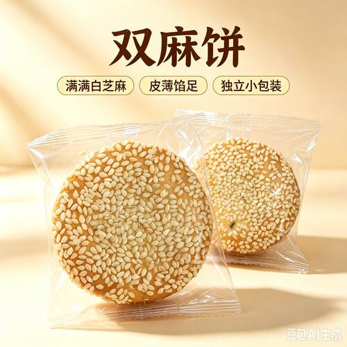 赣南客家双麻饼江西特产传统老式芝麻饼独立包装