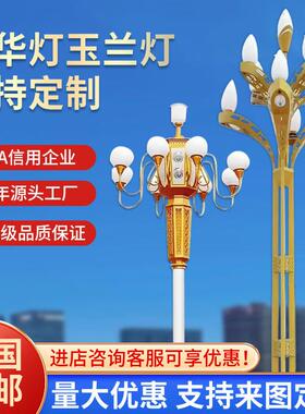 新款中华灯玉兰灯高杆6米8米12米户外防水led广场车站道路照明灯