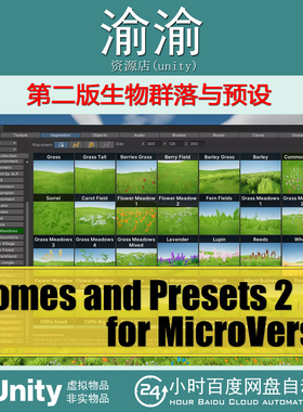 Unity Biomes and Presets 2 for MicroVerse  2.20.0 扩展包