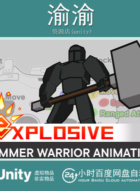 Unity Hammer Warrior Mecanim Animation Pack 2.1.1 锤战士包