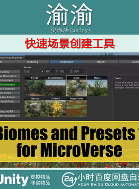 Unity Biomes and Presets for MicroVerse 1.29.0 快速场景创建