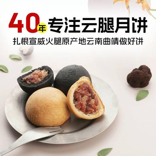 山咔咔云腿50g多口味月饼礼盒火腿饼手工制作中秋送礼滇式月饼