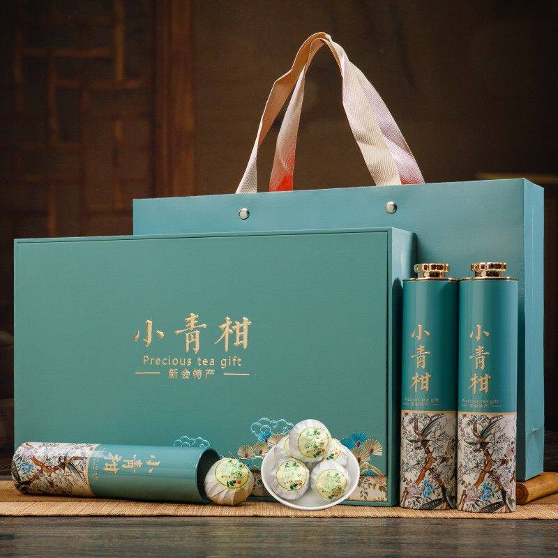 小青柑普洱茶云南熟普茶生晒陈皮柑普茶礼盒装中秋送礼茶叶礼盒