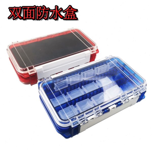 钓鱼用品多功能双面防水配件盒路亚盒工具盒储物盒鱼钩盒收纳饵盒