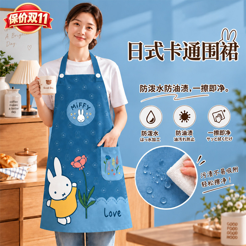 高颜值|米菲兔家用厨房围裙