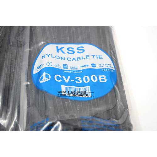 台湾Kss凯思阻燃尼龙线扣线扣Cv-300B 7.6*300mm黑色100Pcs