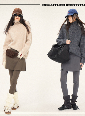 DID DAILY:Delilah 羊毛花纱拉毛高领毛衣保暖加倍