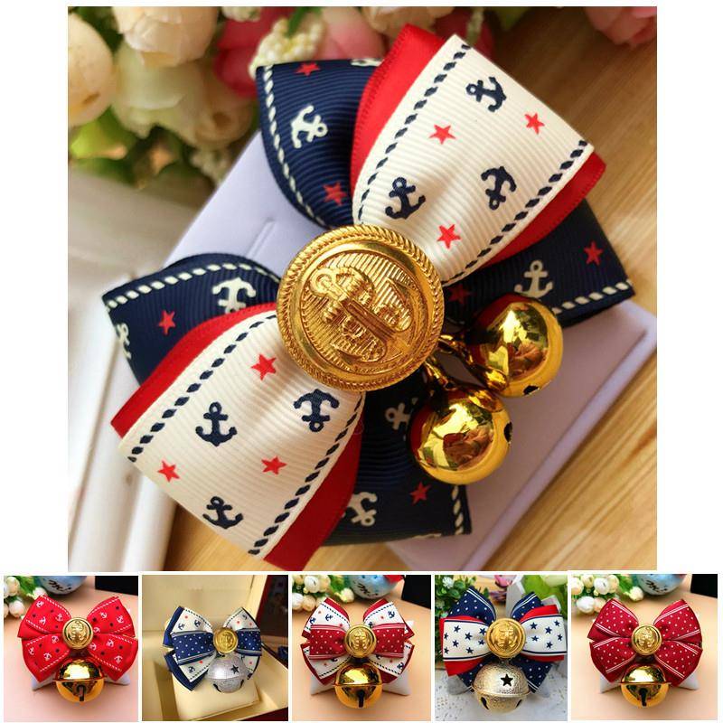 包邮狗铃铛项圈宠物领带领结蝴蝶结项炼泰迪猫咪小中大型犬挂饰品