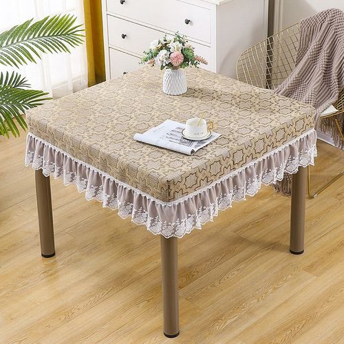 麻将机盖布纯色防尘布正方形长方形家用加厚防尘盖布茶几桌布罩