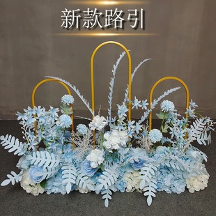 婚庆路引绢花花架爱 新款 n次方路引婚礼堂通道布置排花花艺布置