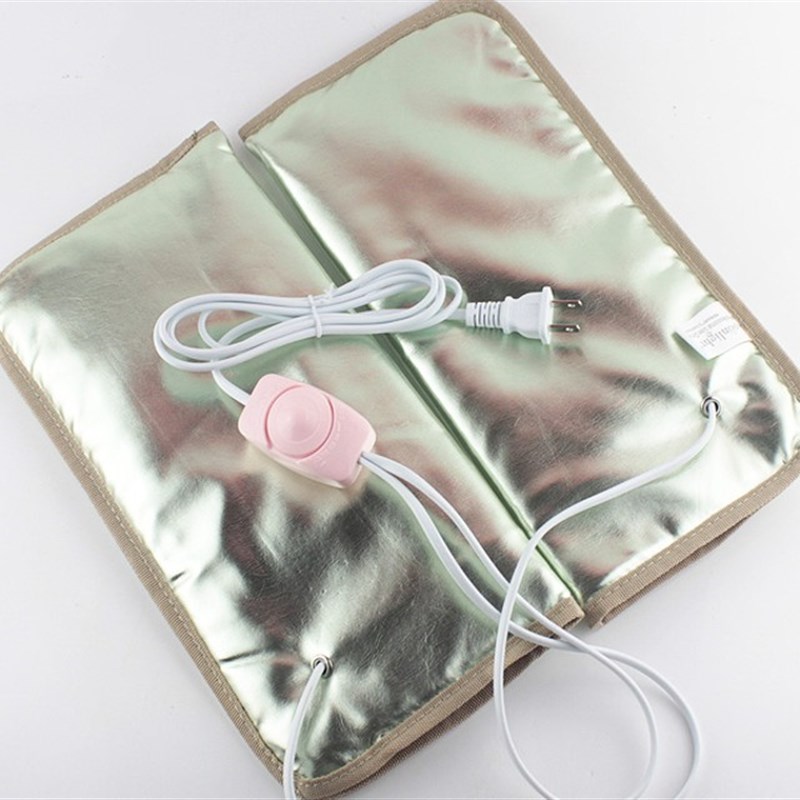 手部护理调温浅绿色电热加热手套托玛琳蜡疗手膜手部保养手套