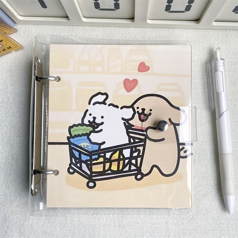 线条小狗相册本小众可爱卡套卡册收纳册学生拍立得保护套纪念册女