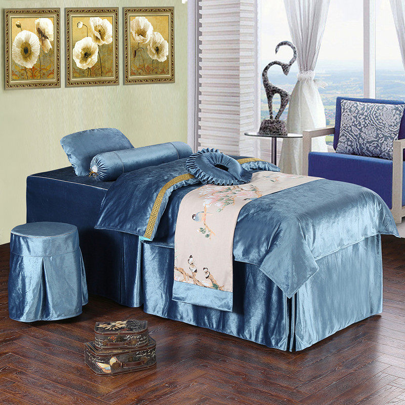 若比邻美容院四件套美容床罩四件套医美纹绣按摩熏蒸床罩美容院