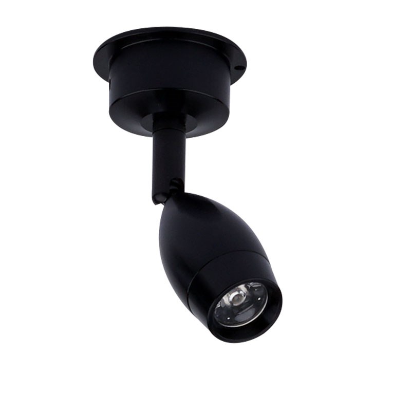 12V彩色led明装小射灯1W3W吸顶迷你珠宝展柜台聚光背景墙可调万向