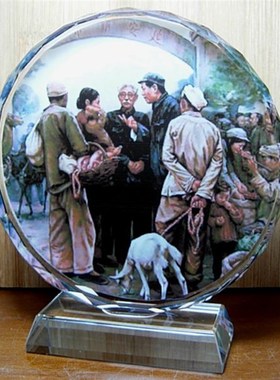 红军长征大结局收藏品摆设陕北延安礼品装饰品模型工艺品水晶摆件