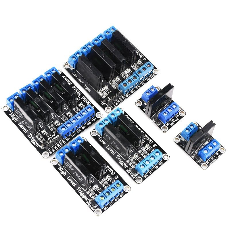 1/2/4路固态继电器模块5V高低电平触发交流2A带保险丝一/二/四